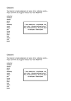 Calligrams - Resources - TES