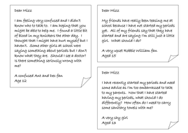 ks 3 puberty menstrual cycle worksheets teaching resources