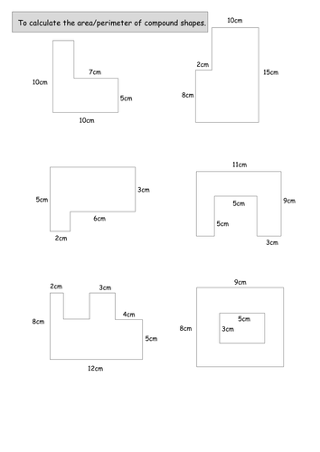 Worksheets Composite Shapes Worksheet year 4 area and perimeter by davidhowes1977 teaching resources of compound shapes harder pdf
