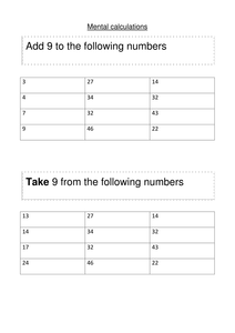 Adding 9 to a number by dave_orritt - UK Teaching Resources - TES