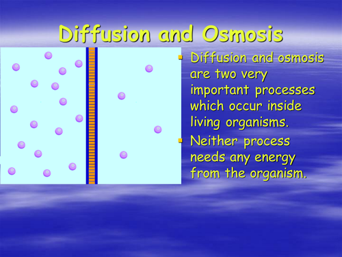 Diffusion and osmosis | Teaching Resources