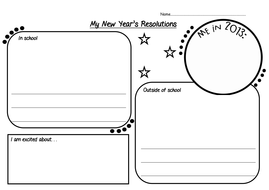 New Year's Resolution worksheet | Teaching Resources