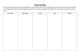 Stop The Bus Finished Work Activity Teaching Resources