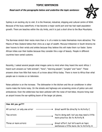 Topic Sentences | Teaching Resources