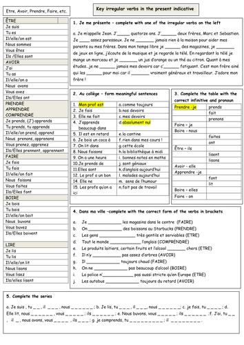 GCSE Intensive verbs and tenses revision | Teaching Resources