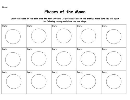 Moon Investigation and Homework | Teaching Resources