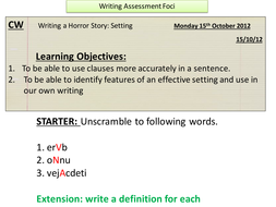 Horror Writing by findangie_00 - Teaching Resources - Tes