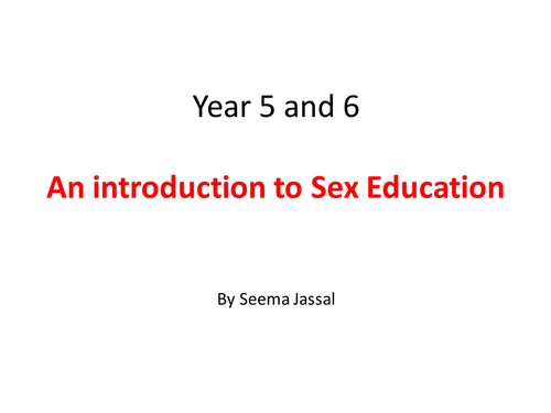 Sex Education Ppt Teaching Resources