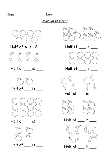 visual-number-halves-teaching-resources