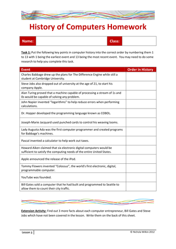 history of computer assignment pdf free download in english