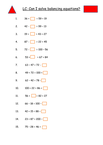 Balancing Equations | Teaching Resources