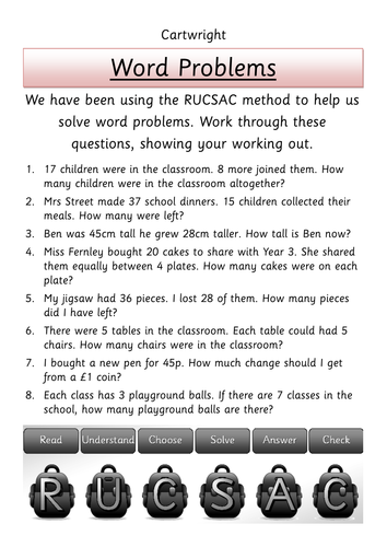 year 3 numeracy homework word problems teaching resources