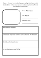 Character profile worksheet pdf image