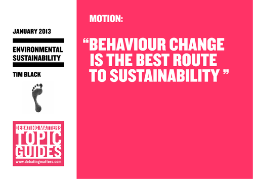 Debating Matters Topic Guide - Sustainability | Teaching Resources