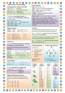 Revision For Maths