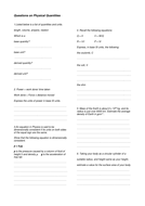 Worksheet on Physical Quantities by Superdean | Teaching Resources