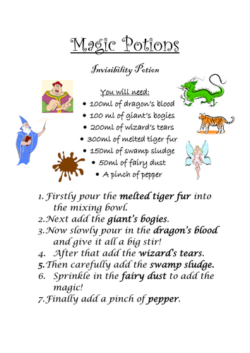 Magic potions for measuring capacity | Teaching Resources