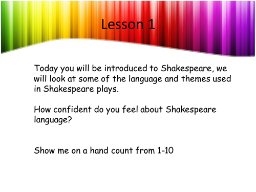 Year 7/8 Intro to Shakespeare Scheme of Work | Teaching Resources