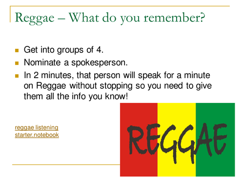 short essay about reggae music