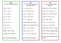 algebra Resources worksheet Teaching  UK  by ks2 Sums, TES kb2011 Balancing brackets equations