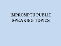 public speech topics