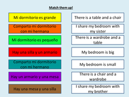 Ks3 Spanish Mira 1 Page 68 Bedroom Vocabulary