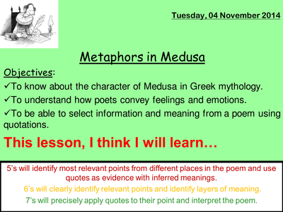 Analysis of Duffy's poem Medusa - Resources - TES