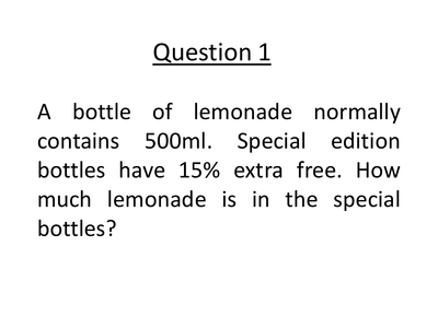 Word problems involving percentage change by jopage70 - UK Teaching