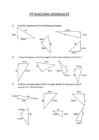 Pythagoras Worksheet by pfellowes - UK Teaching Resources - TES
