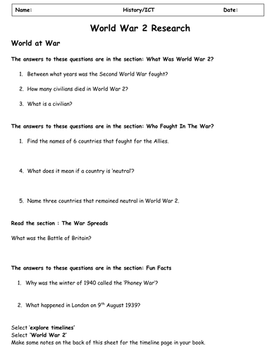 world war 2 topics for research papers
