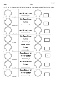 quarter 1 hour or hour hour half worksheet later Mag Higher  before.docx time later 1