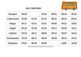Image result for bus timetable simple