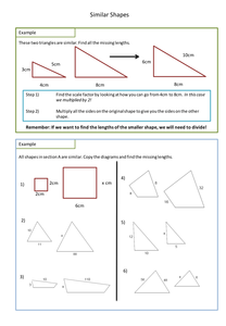 Similar Shapes Worksheet (Scale Factors) - Resources - TES