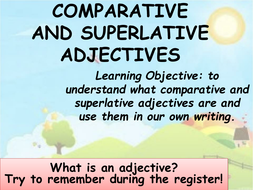 Comparative and Superlative Adjectives | Teaching Resources