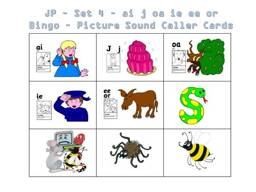 Jolly Phonics Bingo Set 1 to 7 by SaintAnnes - Teaching Resources - TES