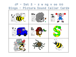 jolly phonics bingo set 1 to 7 teaching resources