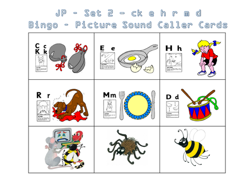 Jolly Phonics Bingo Set 1 to 7 | Teaching Resources