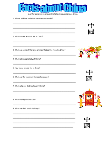 Facts about China | Teaching Resources