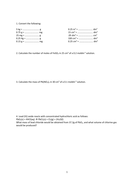 Calculation questions for A-level Chemistry | Teaching Resources