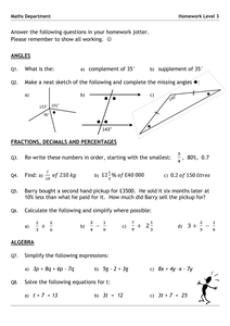 Worksheets for set ks3 made uk S1   classes) during algebra top I and worksheets  (generally S2