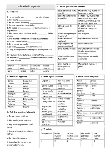 Gcse Spanish Revision Quickies Across Topics Teaching Resources 7552