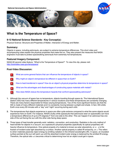 what-is-the-temperature-of-space-teaching-resources