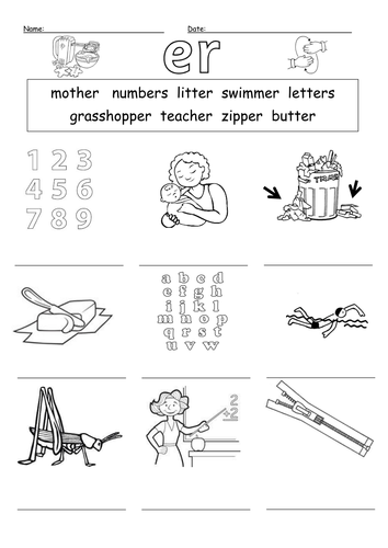 er phonics worksheets sound Resources er worksheet TES  digraph by  barang  Teaching