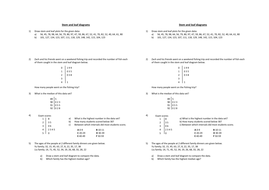 Stem and Leaf diagrams worksheet | Teaching Resources