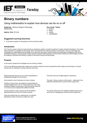 Binary numbers | Teaching Resources