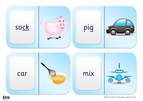 Three Sounds Loop Card Activity | Teaching Resources