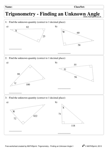 Printables Trig Ratio Worksheet trigonometry 1 practice questions solutions by transfinite teaching resources tes