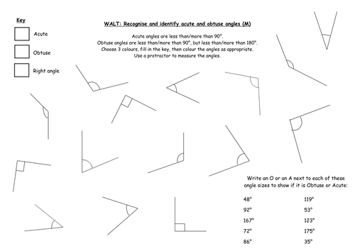 Recognising and Identifying Angles by IndiaRose26 - Teaching Resources