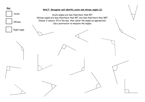 Recognising and Identifying Angles by IndiaRose26 - Teaching Resources