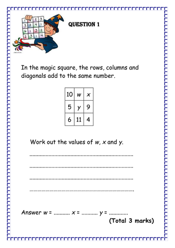 Algebra Exam Questions | Teaching Resources